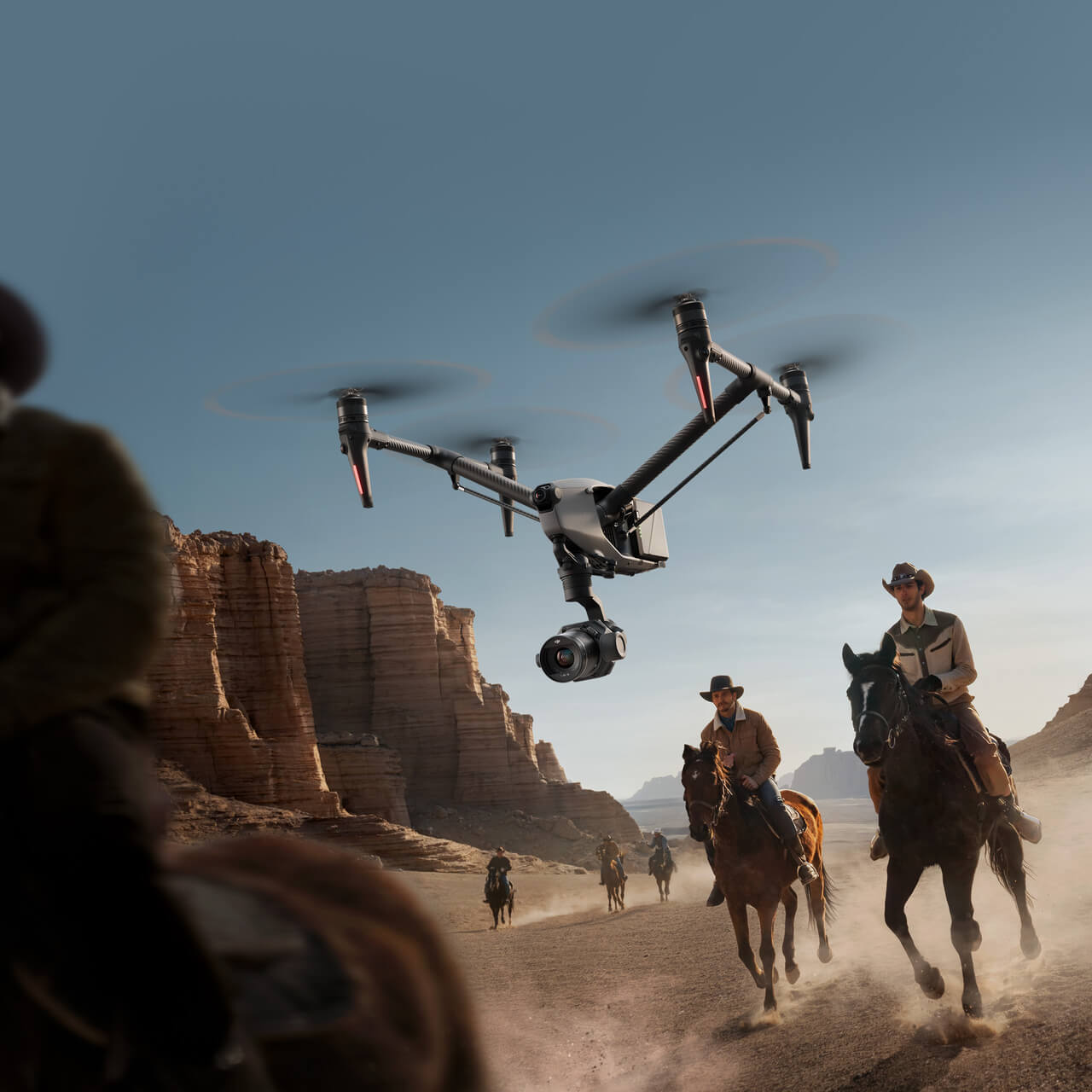 Heavy-lift cinema drone with RED camera